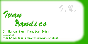 ivan mandics business card